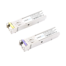 [LP-SFP-BD-1G-80] Transceptores Ópticos Bidireccionales SFP (Mini-Gbic) / Monomodo 1490 & 1550 nm / 1.25 Gbps / 1000BASE-BX / Conector LC/UPC Simplex / DDM / Hasta 80 km / 2 Piezas | LP-SFP-BD-1G-80