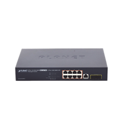 [GS-4210-8P2S] Switch Administrable Capa 2, 8 Puertos PoE 802.3af/at Gigabit, 140 W Max, 2 Puertos SFP, Modo Extendido Hasta 250 m, Soporta Administración en Nube CloudNMS ( HW Rev. 3.0 en Adelante). | GS-4210-8P2S