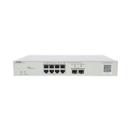 [RG-NBS3300-8MG2XS-P] Switch Multi-Gigabit PoE+ Capa 2 con 8 Puertos 2.5G PoE+ hasta 240W y 2 Uplink SFP+ 10G ,Administrable Cloud, Diseñado Para Access Points WiFi 6/7 | RG-NBS3300-8MG2XS-P