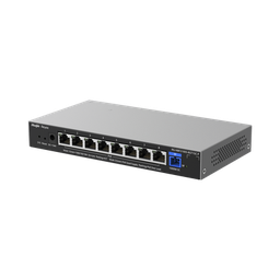 [RG-NBF2100S-8GT1SC-P] e-Lighten ONU / Switch PoE+ Hibrido, Capa 2 con un Puerto PON 1G SC/UPC y 8 Puertos Ethernet PoE+ 1G hasta 120 Watts y 100 Clientes | RG-NBF2100S-8GT1SC-P