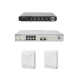 [RG-KIT-OH-100] Solución Completa de Red para hasta 100 Clientes y hasta 2 servicios de Internet., Ideal para Iniciar un Proyecto de Hotelería u Oficina | RG-KIT-OH-100