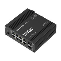 [TSW202] Switch Industrial Administrable L2, 8 puertos PoE 802.3af/at, Soporta Profinet | TSW202