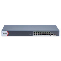 [DS-3E1518P-EI] Switch Gigabit PoE+ / Administrable / 16 Puertos 1000 Mbps PoE+ / 1 Puerto 1000 Mbps de Uplink / 1 Puerto SFP /  Configuración Nube desde Hik-Partner Pro / Modo Extendido hasta 300 Metros / 230 Watts | DS-3E1518P-EI