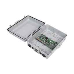 [WI-PS310GFR-O] Switch WISP/FTTx con 7 puertos PoE inverso de 24V Pasivo (PoE in), 1 puerto PoE out de 24V + 2 SFP, Integrado con Gabinete NEMA IP67 para exterior | WI-PS310GFR-O