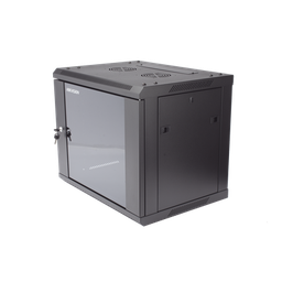 [DS-XS6409-S/B] Gabinete para Montaje en Pared - Piso / Puerta de Cristal Templado / Cuerpo Fijo / 9 Unidades de Rack / 19" / Fabricado en Acero | DS-XS6409-S/B