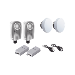 [C6XPTPKIT] Kit de 2 radios C6X con 2 antenas de (12 dBi), rango de frecuencia extendida (4.9 a 6.4 GHz),  incluye inyector POE, cable de alimentación y 2 FLEXIMOUNT-XL para alineación | C6XPTPKIT