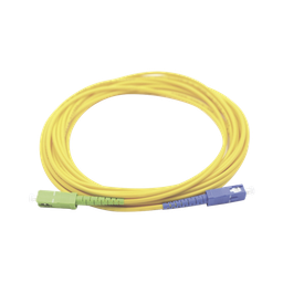 [LP-FO-SCU-SCA-01] Jumper de Fibra Óptica Monomodo SC/UPC SC/APC Simplex, Color Amarillo 1 Metro (3.28 Pies) | LP-FO-SCU-SCA-01