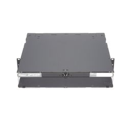 [FCE2U] Panel de Distribución de Fibra Óptica, Acepta 8 Placas FAP o FMP, Bandeja Deslizable e Inclinable Hacia Abajo, Hasta 192 Fibras, Color Negro, 2UR | FCE2U