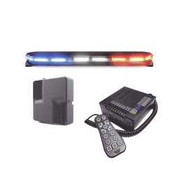 [16TR47KIT300C] Kit de Sirena, Bocina y Torreta de 47", Serie 16 con 300 LEDs, Dual Color, Frente: Rojo/Blanco, Azul/Blanco, Trasero: Rojo/Ámbar, Azul/Ámbar | 16TR47KIT300C