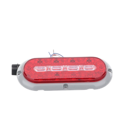 [ED3080AW] Plafón Ovalado de 7.5" Para Camiones de Transporte, 18 LED Ultra Brillantes, Color Rojo/Claro/Ambar | ED3080AW