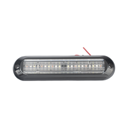 [XLT1835RWB] Luz Auxiliar, Ultra Brillante, IP67, 18 LEDs, Tricolor, Color Rojo/Claro/Azul, con mica transparente y bisel negro | XLT1835RWB